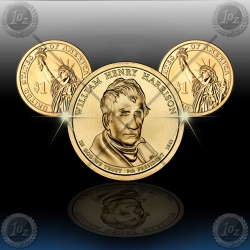 ZDA $1 (President) 2009 P+D "William H. Harrison"